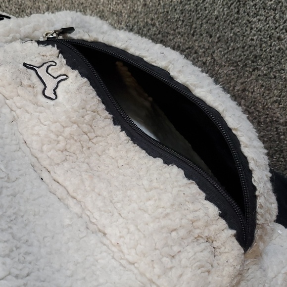 Pink VS Rare Sherpa Large Campus Backpack - Picture 9 of 14